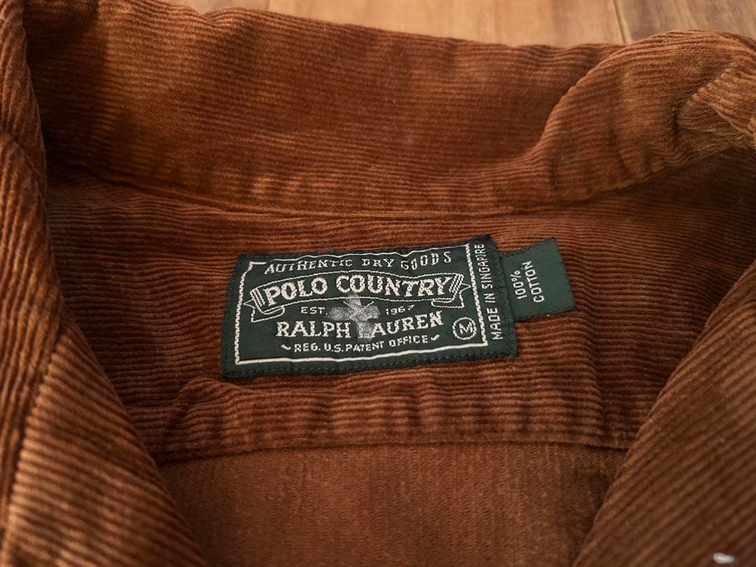 vintage 80's ポロカントリー　コーディロイシャツ