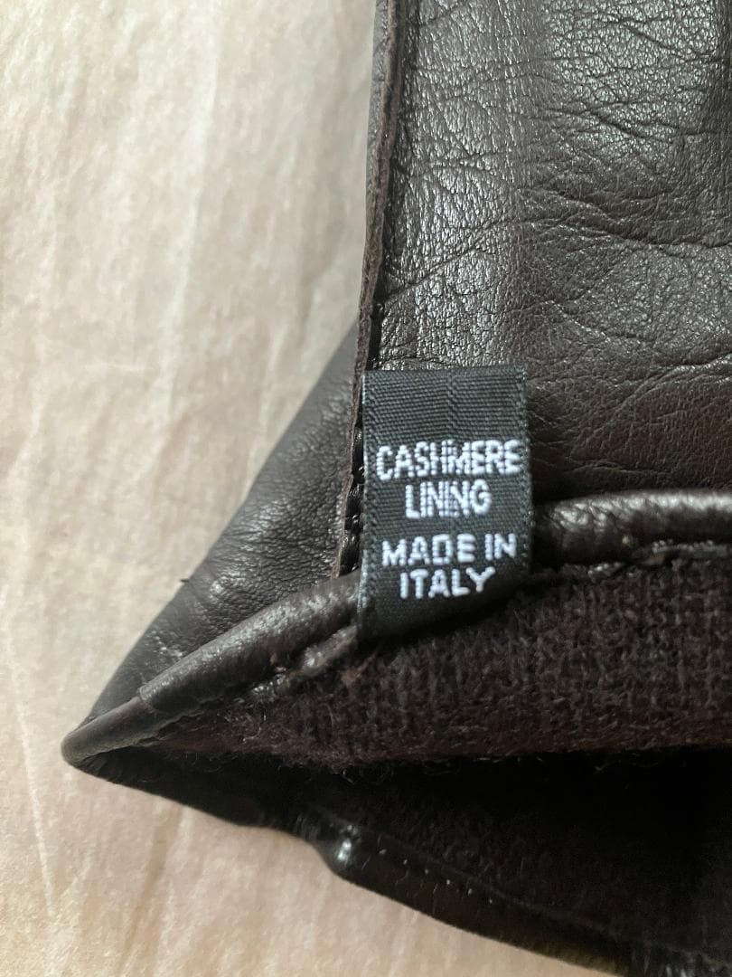 Ermenegildo Zegna レザー グローブ L ダークブラウン