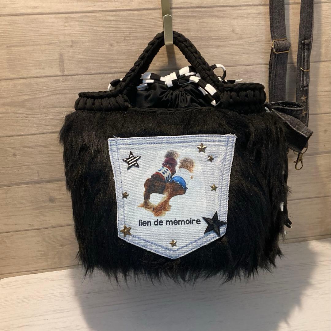 なつ様 ハンドメイドバッグ デニムリメイクバッグ うちの子バッグ