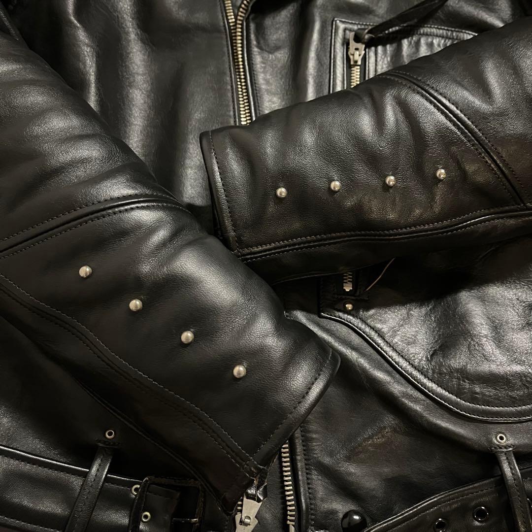 美品 フリーホイーラーズ ラブレア 希少サイズ44 馬革 レザー ルードブラック