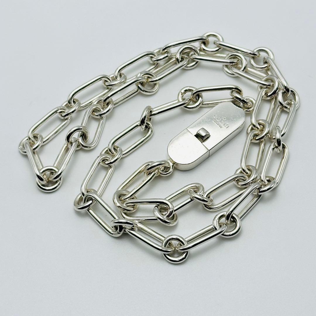 GUCCI トムフォード期　ID オーバルリンクチェーン　シルバーネックレス