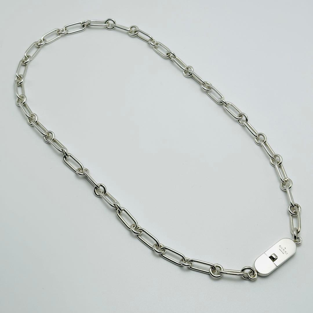 GUCCI トムフォード期　ID オーバルリンクチェーン　シルバーネックレス