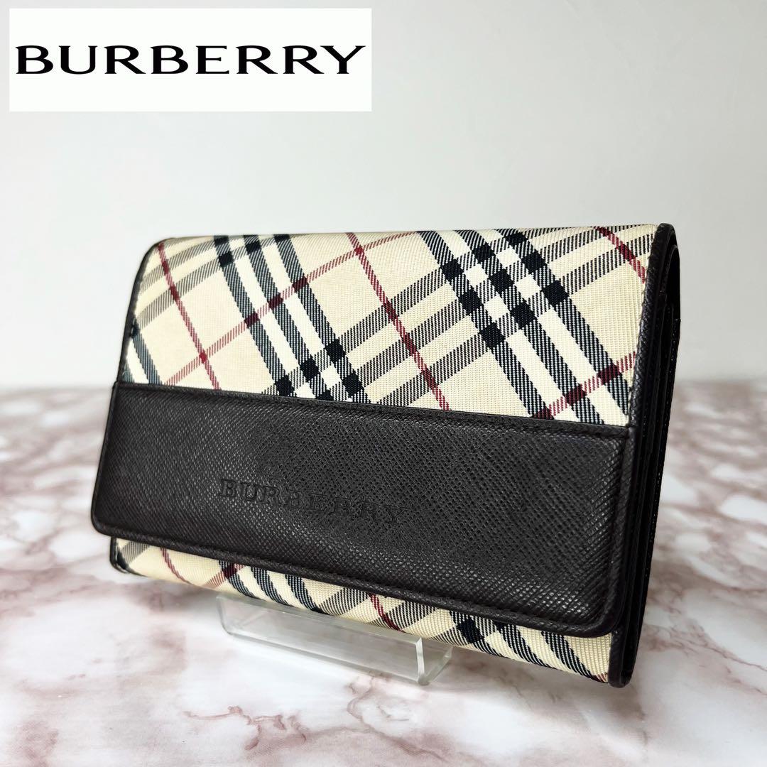 【極美品】BURBERRY チェック柄 二つ折り財布　折り財布60