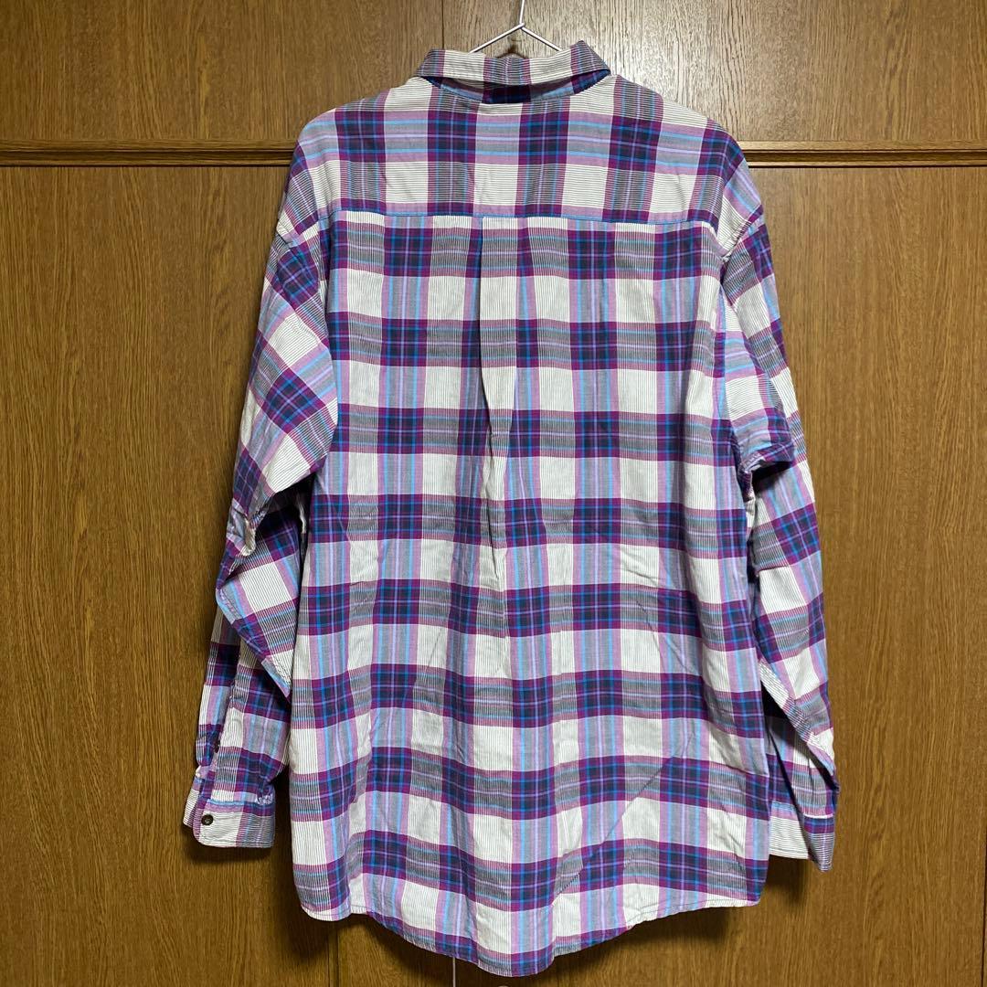 パタゴニア　チェックシャツ　パープル