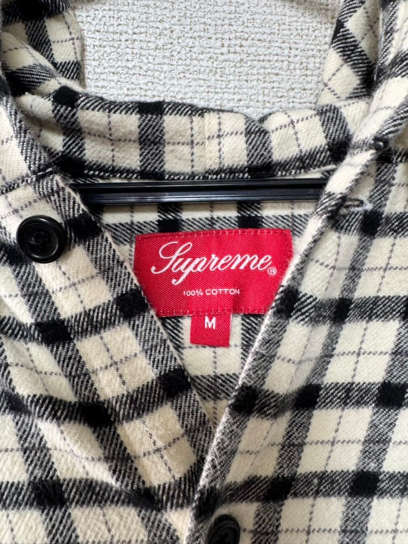 Supreme フードチェックシャツ