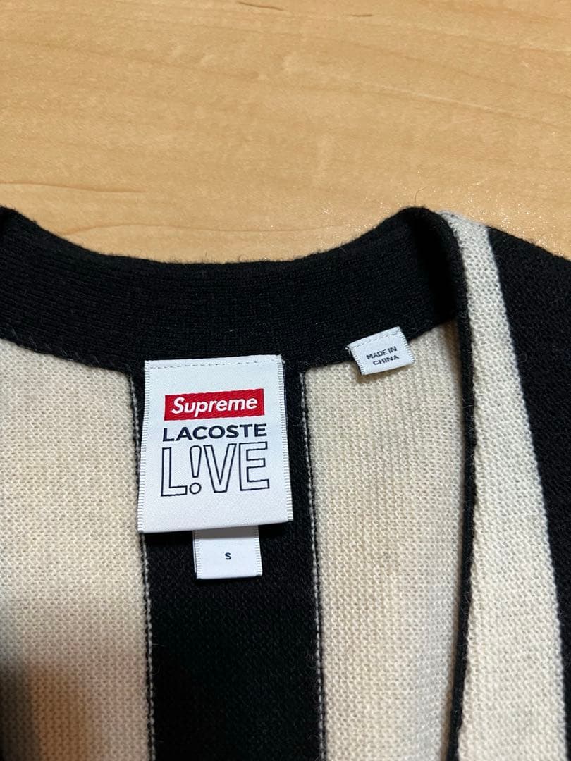 Supreme ラコステコラボ　ストライプカーディガン 国内正規品