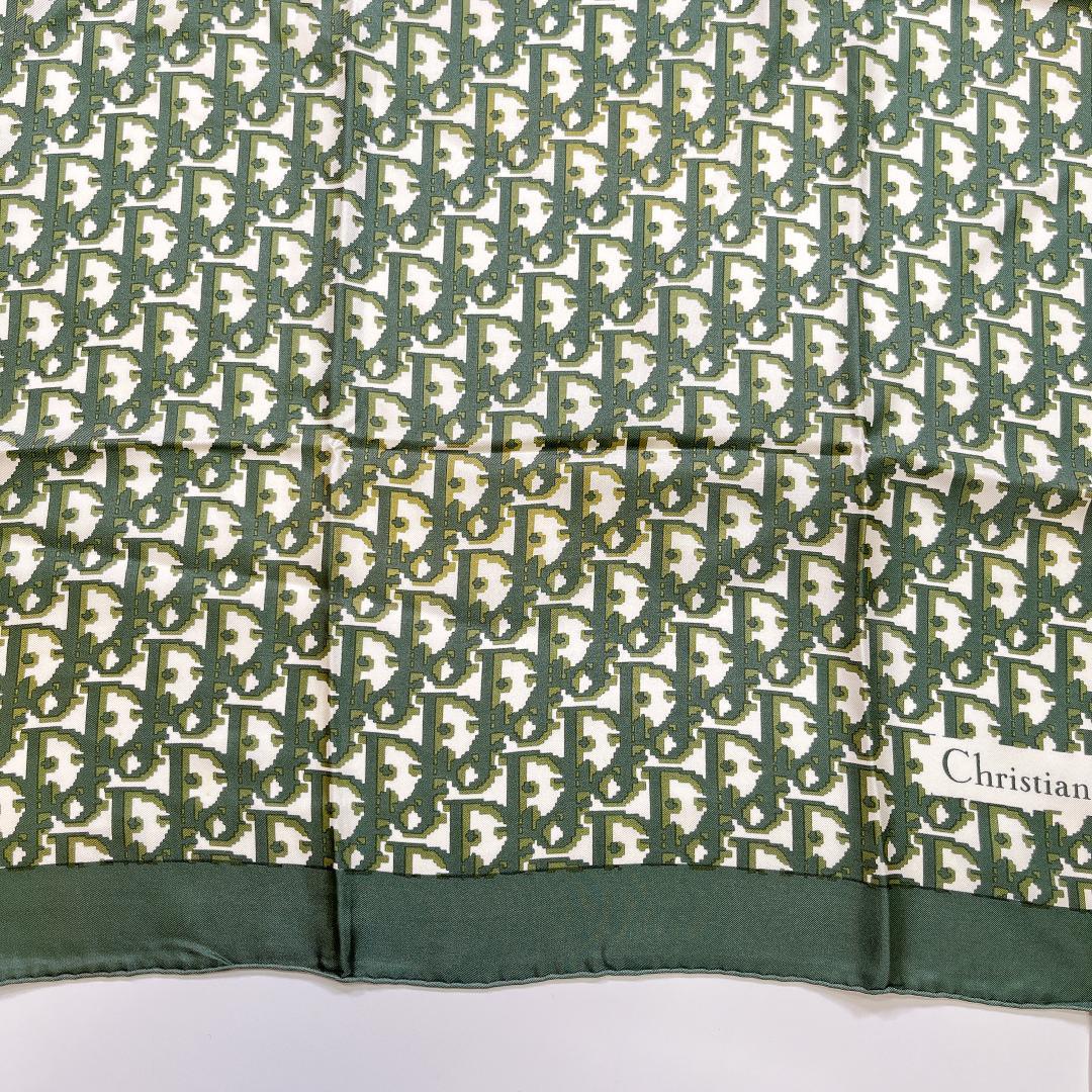 Christian Dior ディオール トロッター スカーフ グリーン