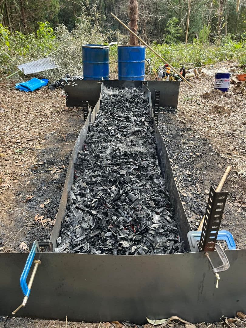 30kg米袋入り竹炭3袋(大粒)(粉ふるい済み)(120リットル)　大阪産