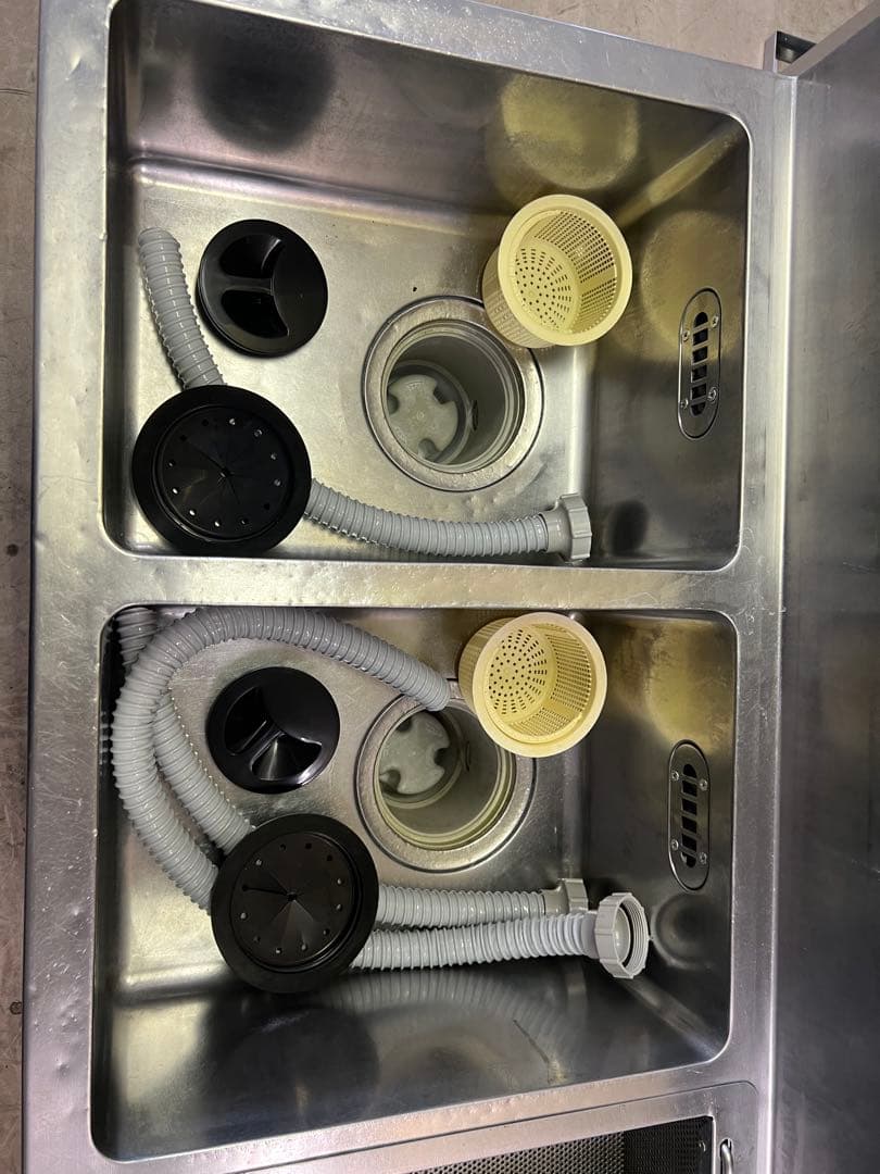 2槽シンクゴミ籠付き 1000x600x780(+145)