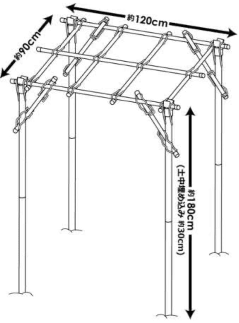 【新品未使用❣️】耐久性スチールトレリス 120cm x 90cm x 180cm
