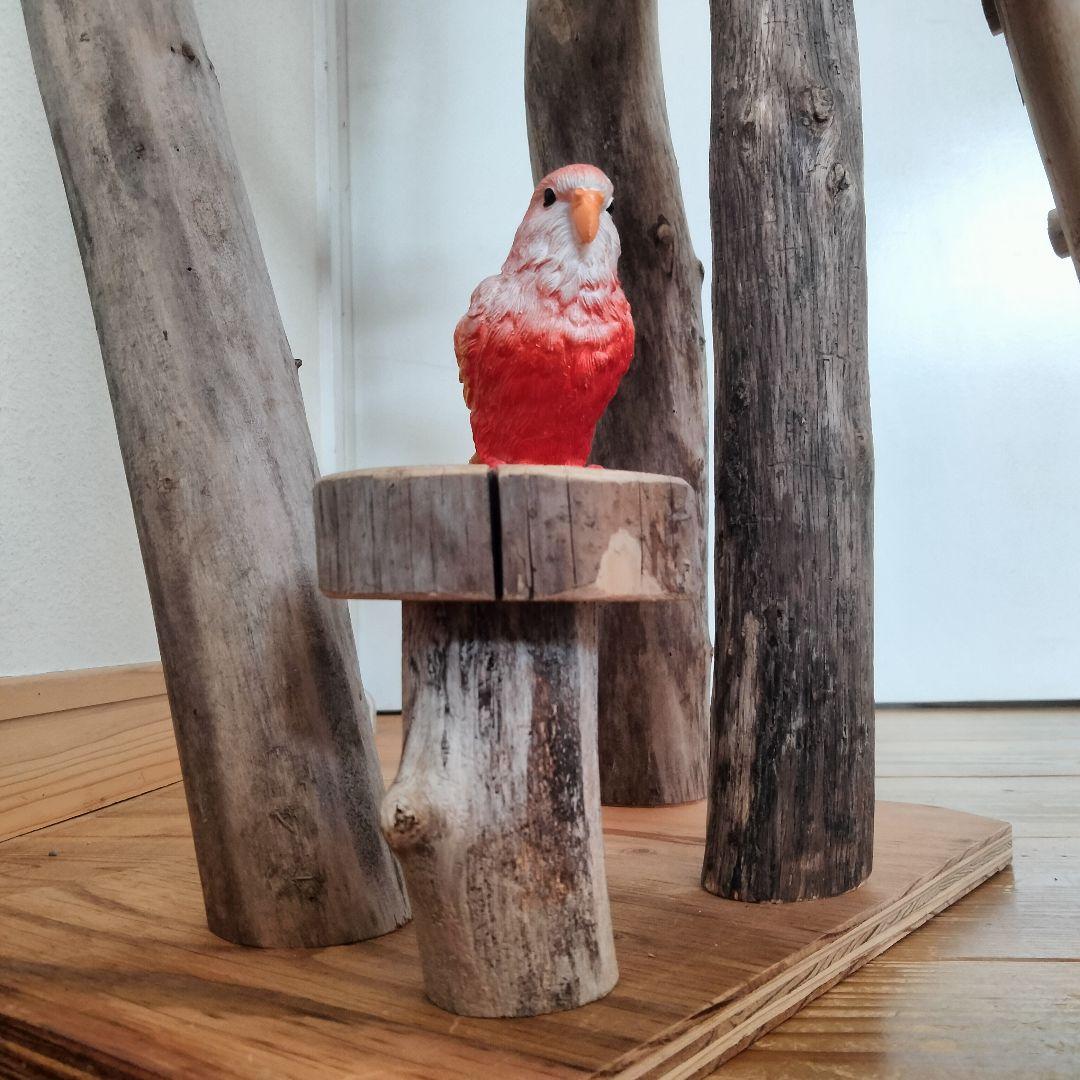 バードアスレチックジム大型 ㊺ 天然木 自然木 流木 インコ おもちゃ