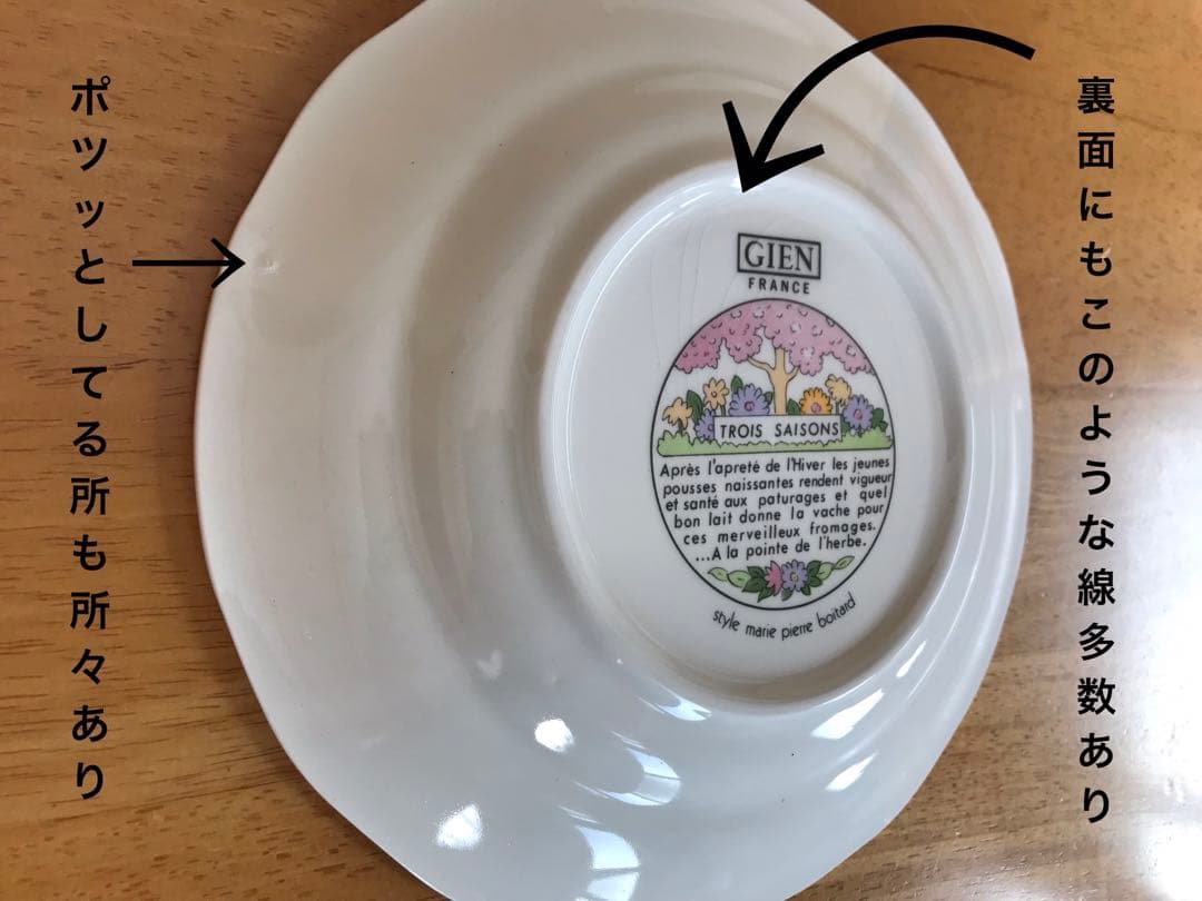 GIEN ジアン　皿　スリーシーズン　3絵柄6枚セット　フランス製
