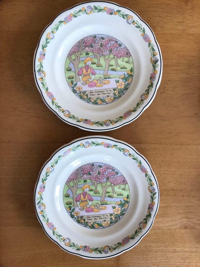 GIEN ジアン　皿　スリーシーズン　3絵柄6枚セット　フランス製