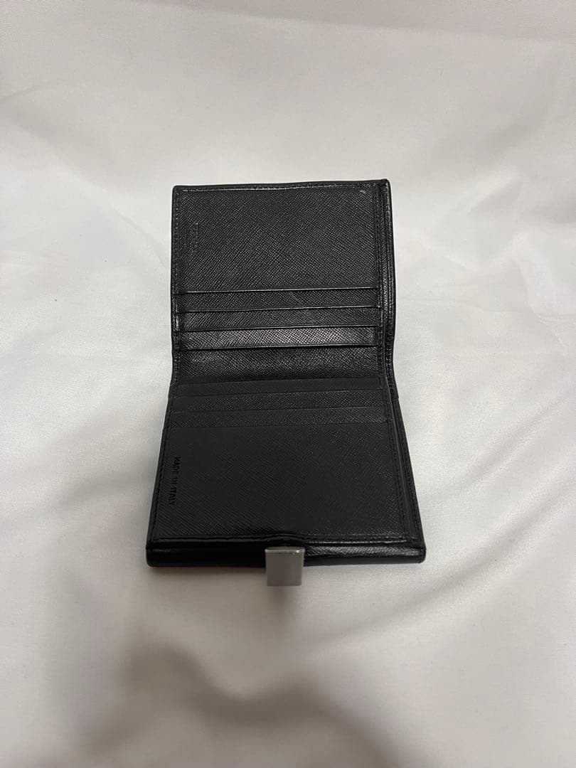 PRADA プラダ　サフィアーノ　二つ折り財布　クリップ付き　コンパクト財布