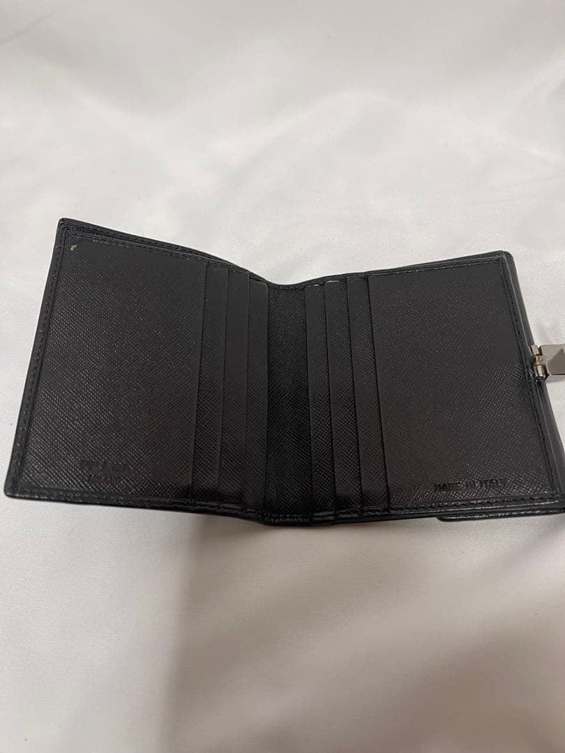 PRADA プラダ　サフィアーノ　二つ折り財布　クリップ付き　コンパクト財布