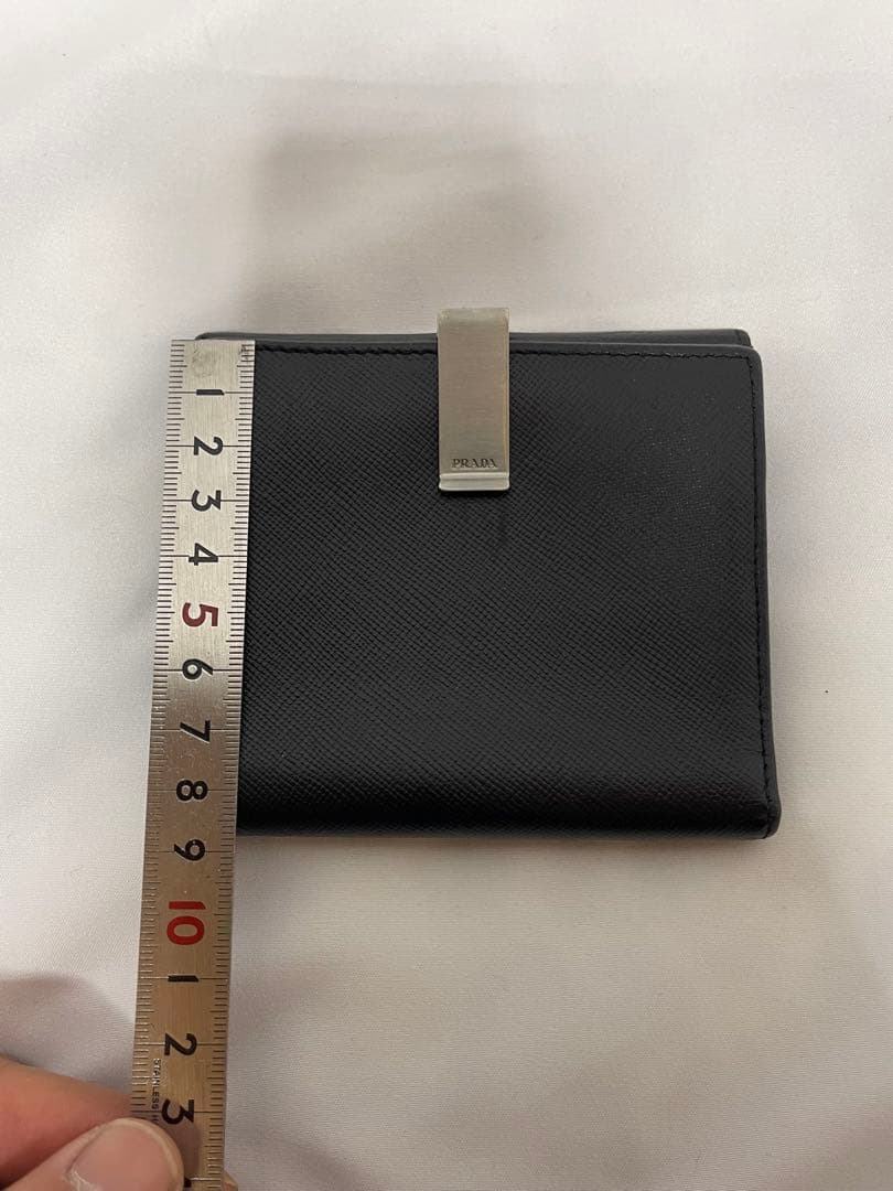 PRADA プラダ　サフィアーノ　二つ折り財布　クリップ付き　コンパクト財布
