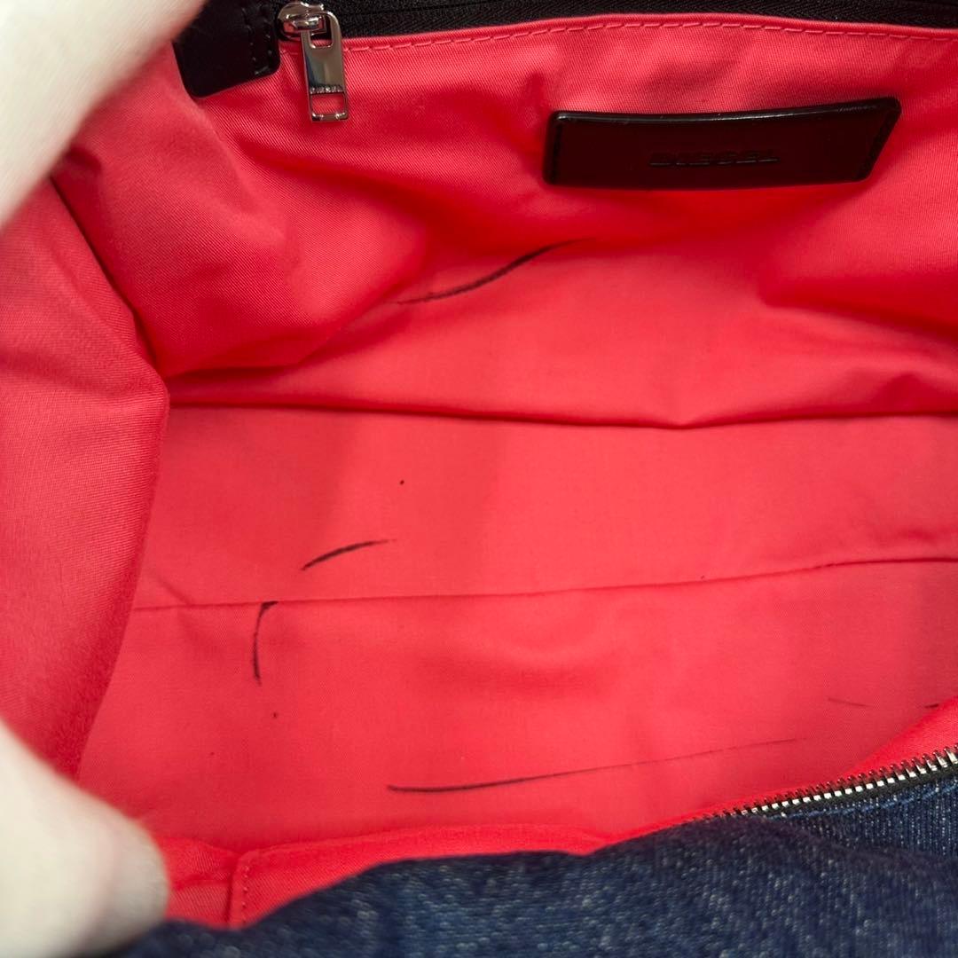 DIESEL ハンドバッグ ボストン 2way デニム シルバー金具 男女兼用