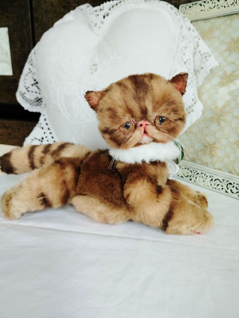茶トラ♡エキゾチック子猫ちゃん♡高級ファー♡アートドール♡ぬいぐるみ♡