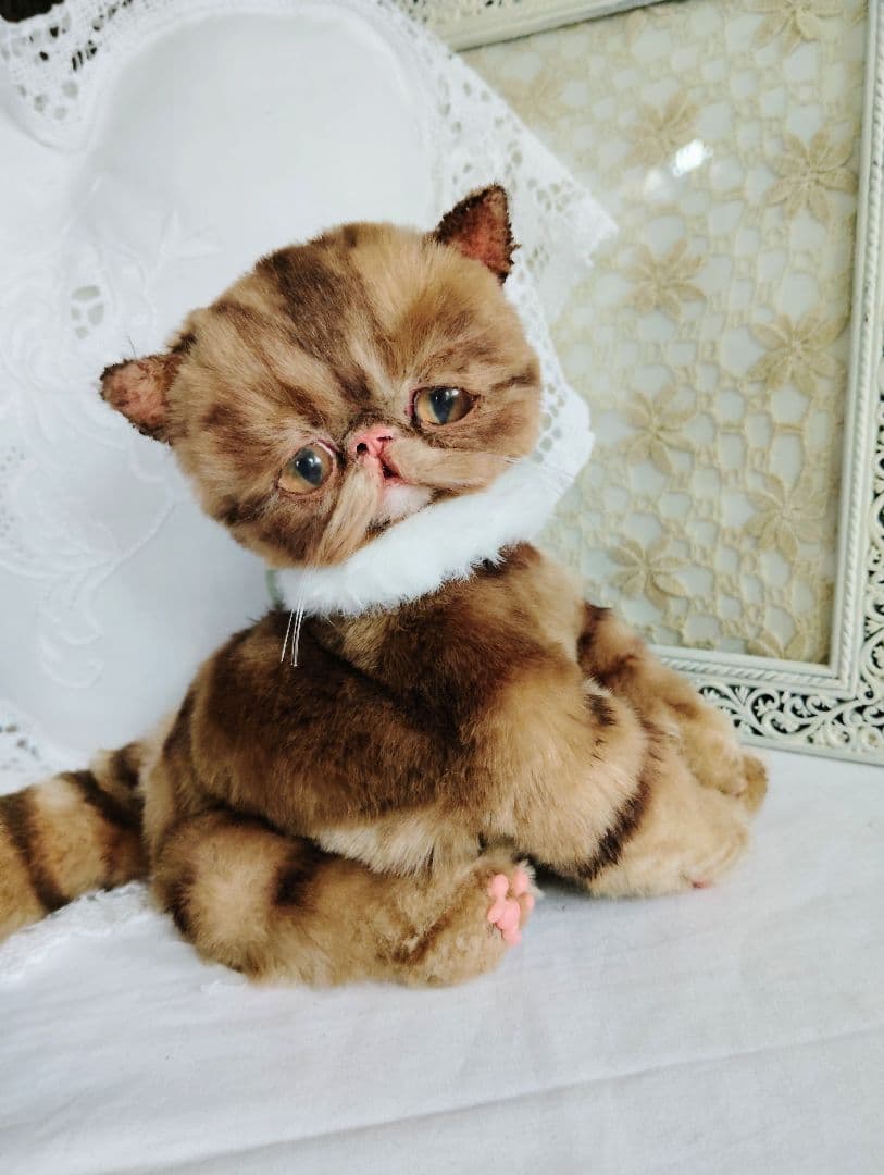 茶トラ♡エキゾチック子猫ちゃん♡高級ファー♡アートドール♡ぬいぐるみ♡