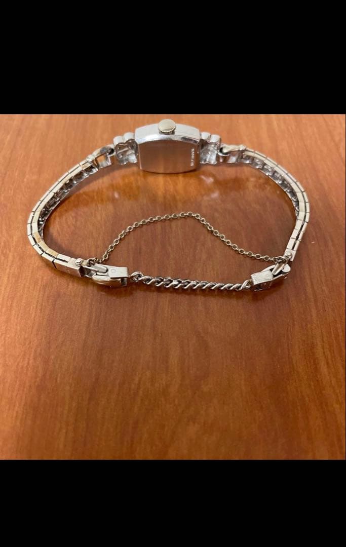 ハミルトン　レディース手巻きダイヤ アンティーク　　プラチナ　14k