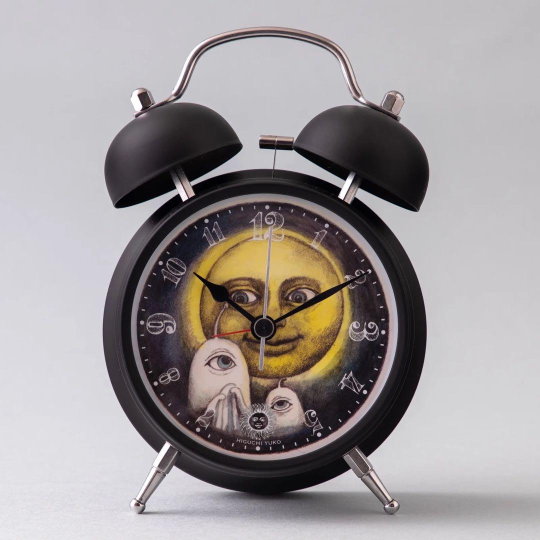 【未使用】ヒグチユウコ　目覚まし時計　おつきさまをみつめるひとつめちゃん