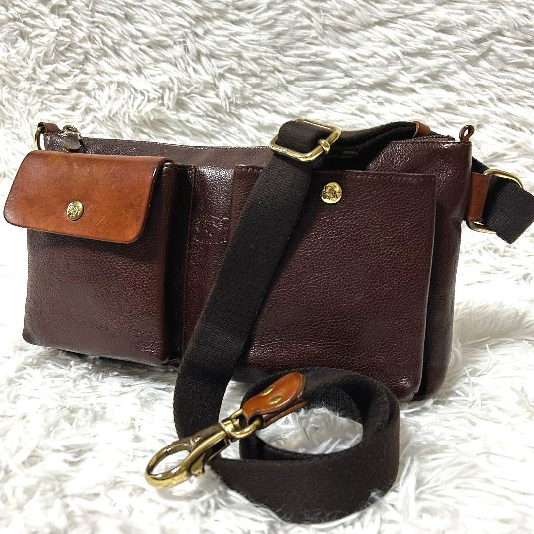 【イルビゾンテ】クロスボディバッグ ショルダーバッグ ウエストポーチ 3WAY