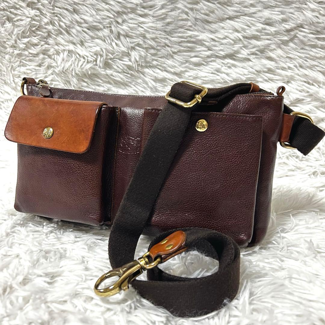 【イルビゾンテ】クロスボディバッグ ショルダーバッグ ウエストポーチ 3WAY