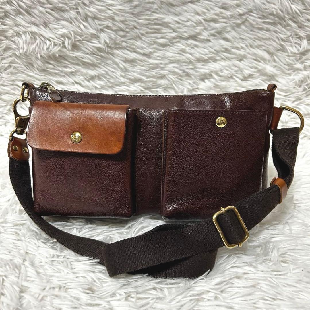 【イルビゾンテ】クロスボディバッグ ショルダーバッグ ウエストポーチ 3WAY