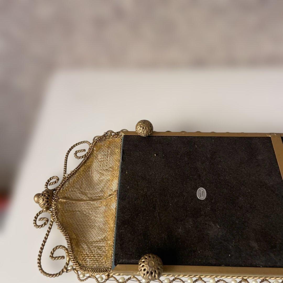 アンティーク装飾ミラー　ミラートレイ　アクセサリートレイ　ヴィクトリア調