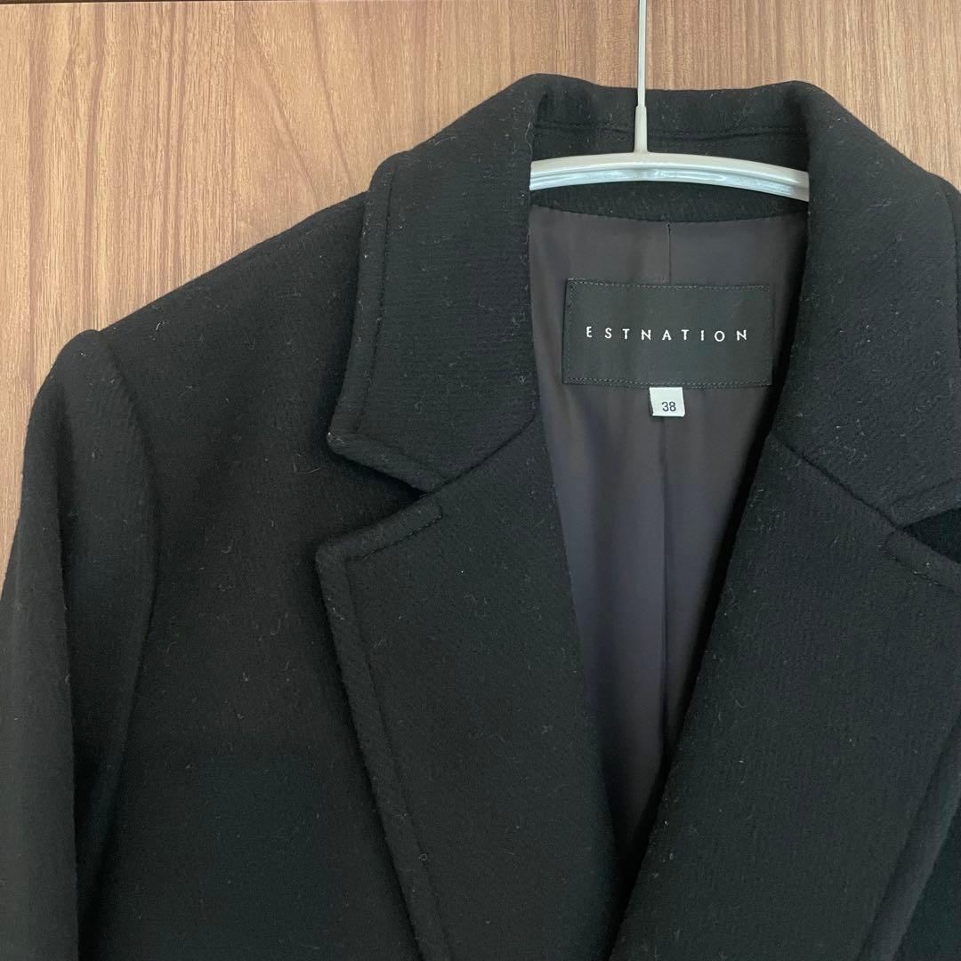 エストネーション テーラードコート ブラック