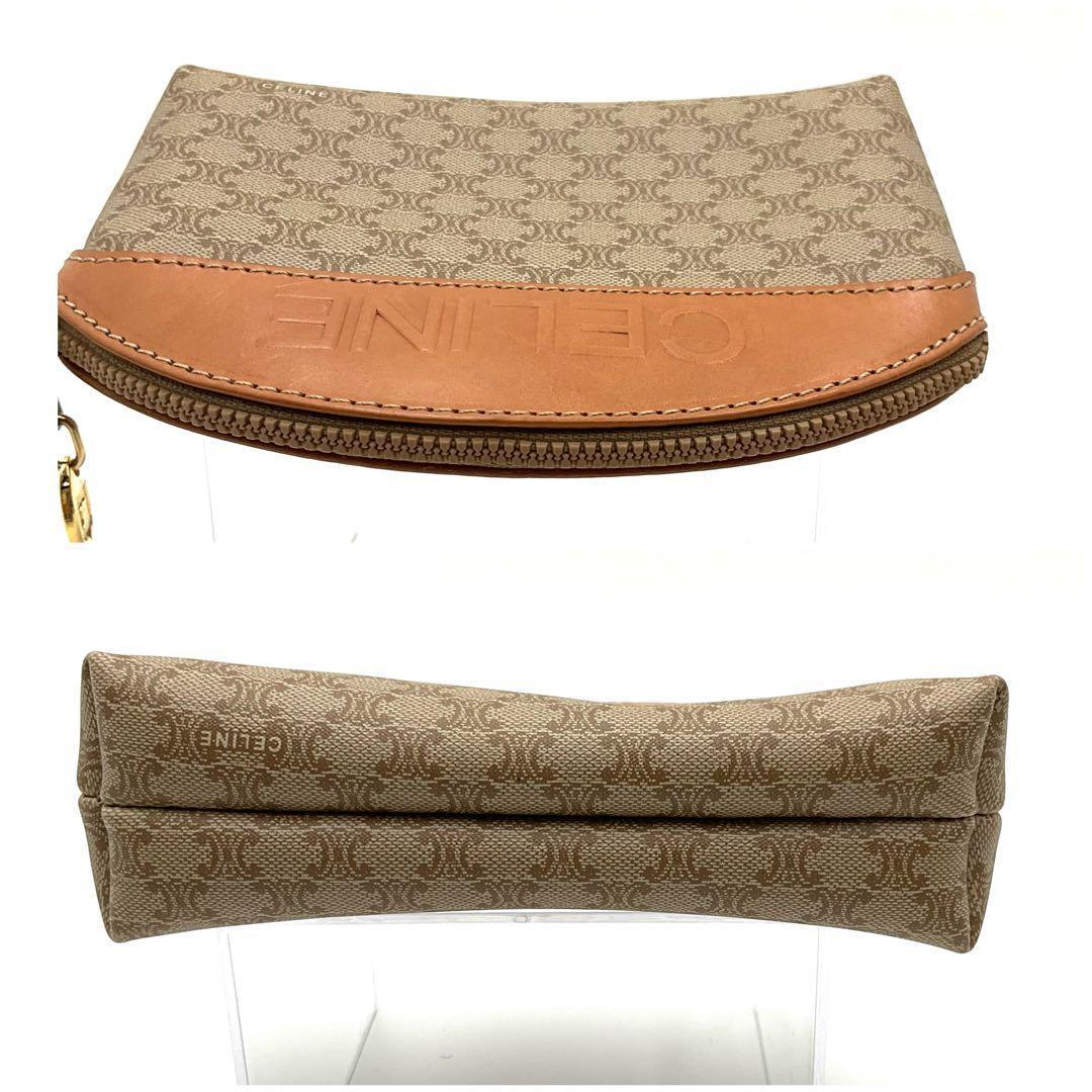 CELINE セリーヌ ポーチ マカダム バージュ コスメ 小物入れ トラベル