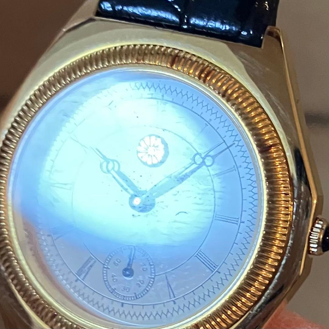 昭和レトロ 天皇陛下御即位記念時計 腕時計 金 美品