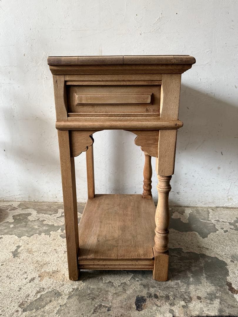 ビンテージ ドロワーサイドテーブル　ドロワーコンソール　剥離