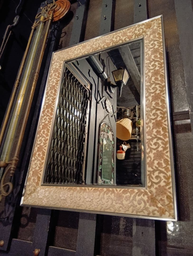 希少★資生堂 SHISEIDO 鏡 壁掛けミラー 昭和レトロ 花椿会 ノベルティ