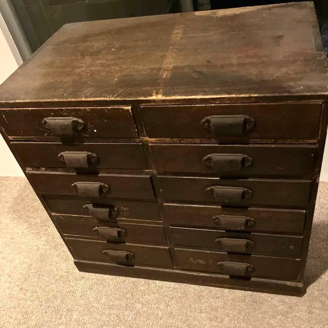 最終セール！古道具・木製12段引き出し小物棚