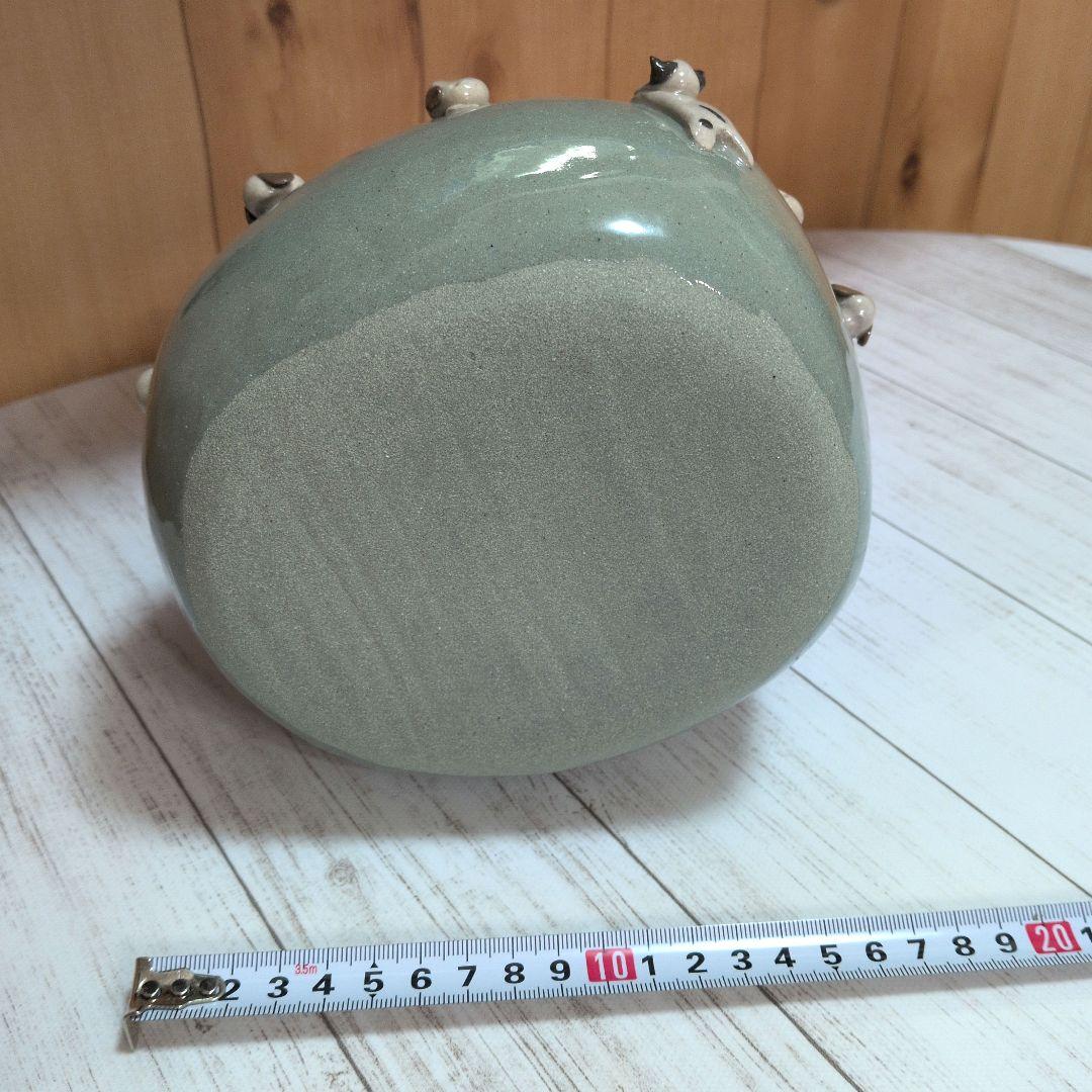 陶器置物　インテリア置物　花挿　動物陶器　犬　パンダ　猿　うさぎ　たぬき　熊　猫