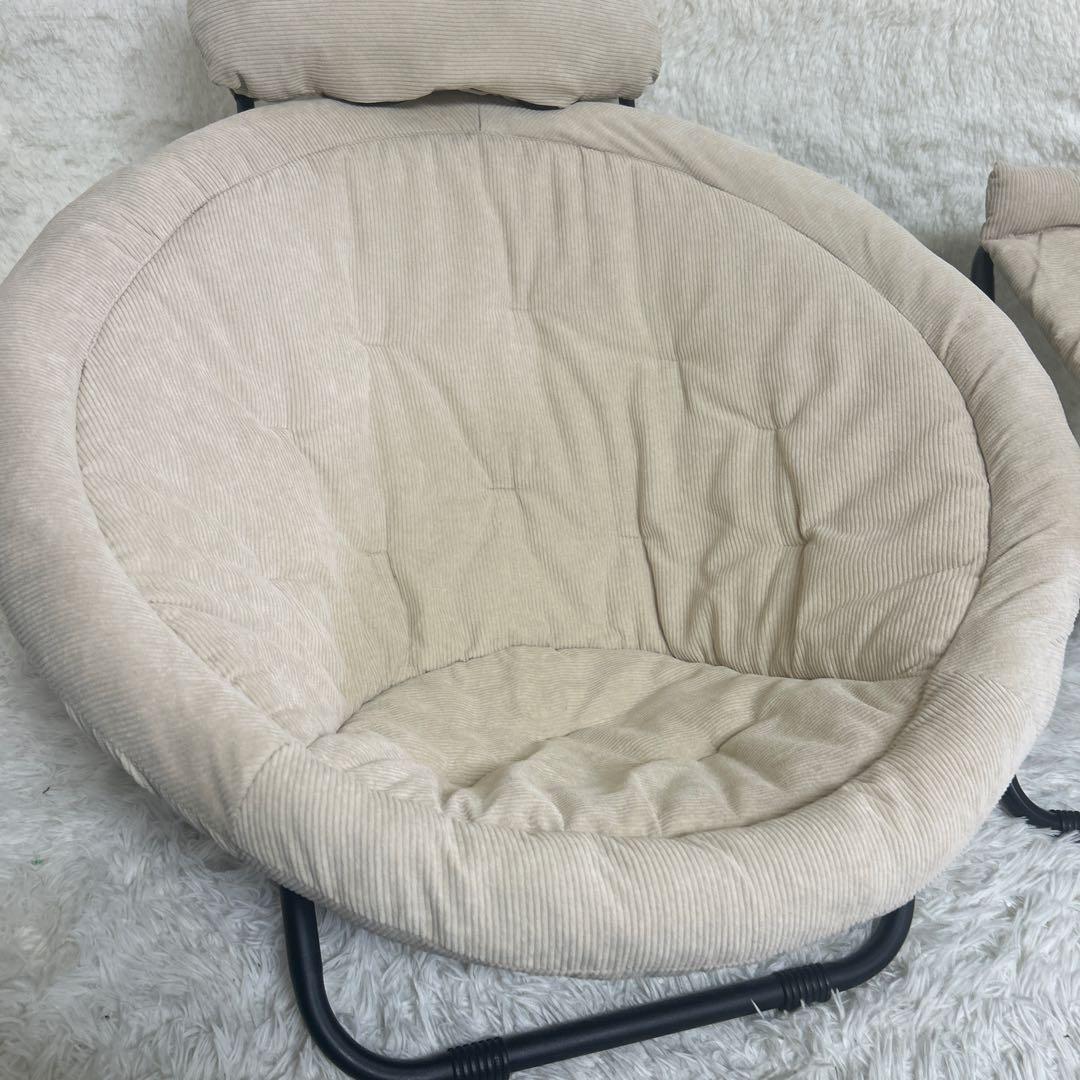 【ひなたライフ】2wayフォールディングチェア,オットマン,クッション3点セット