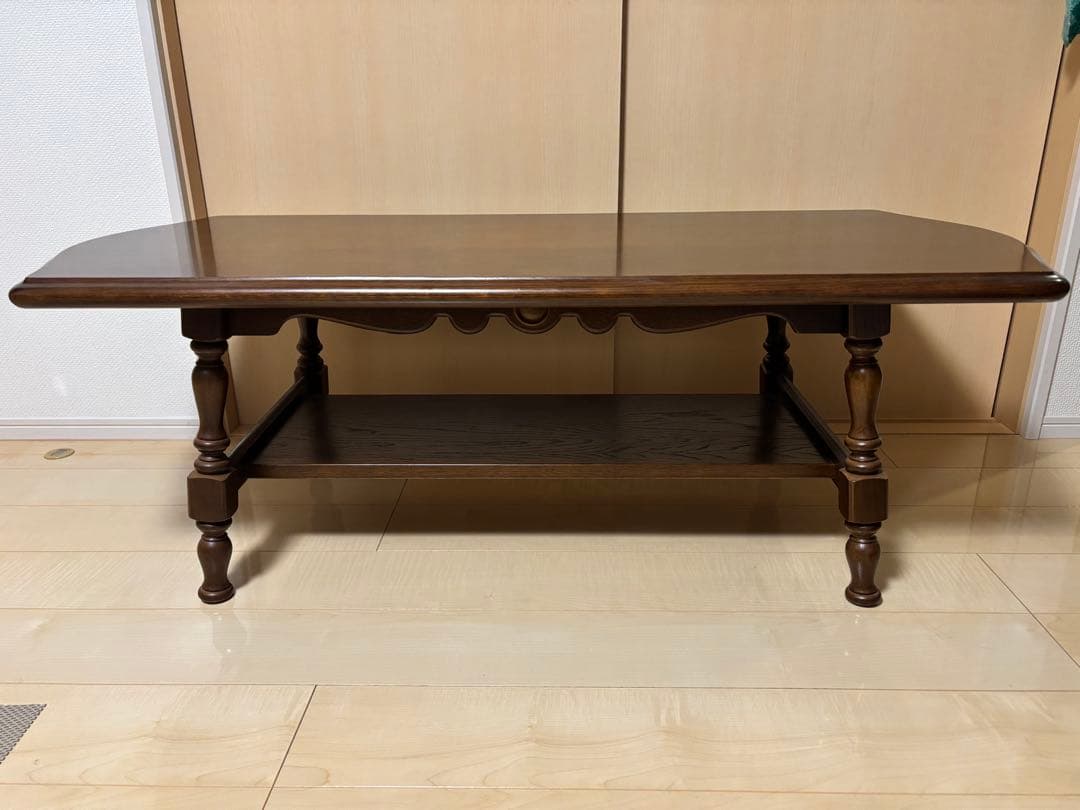 飛騨産業　キツツキ 木製 テーブル ブラウン