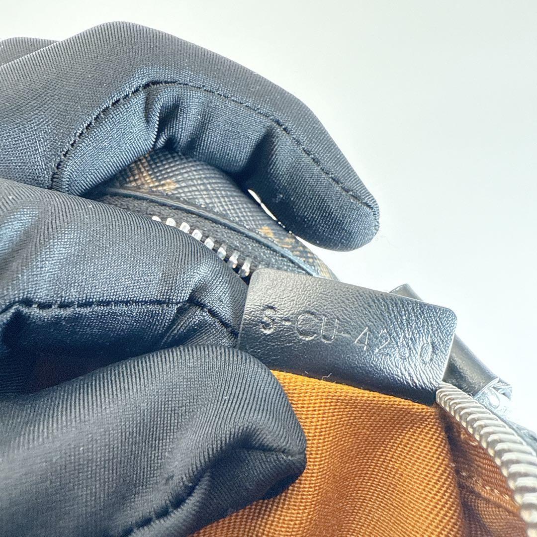 未使用級 セリーヌ トリオンフ ショルダーバッグ キャンバス ブラウン カーフ