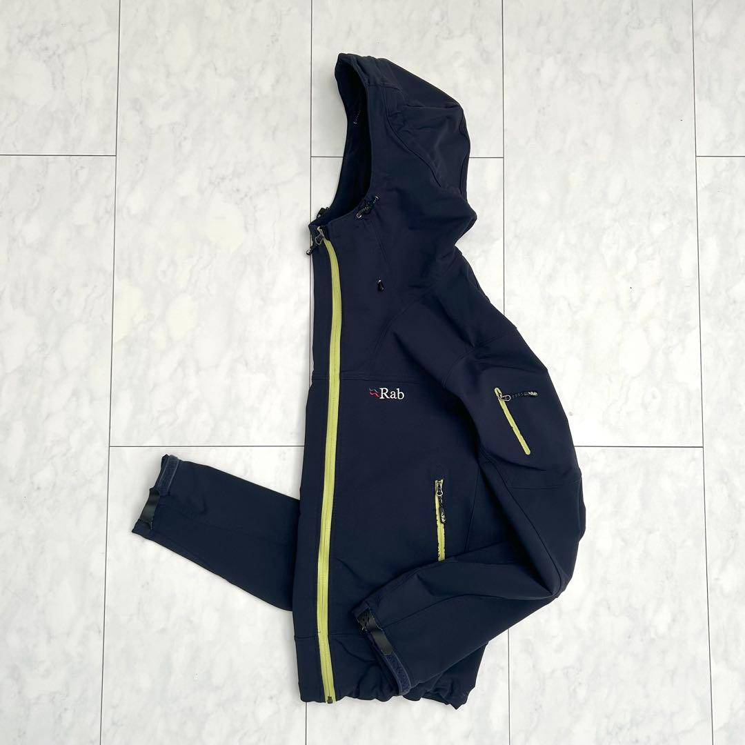 【人気モデル】Rab エクソダスジャケット　ソフトシェル　刺繍　アルパイン　L