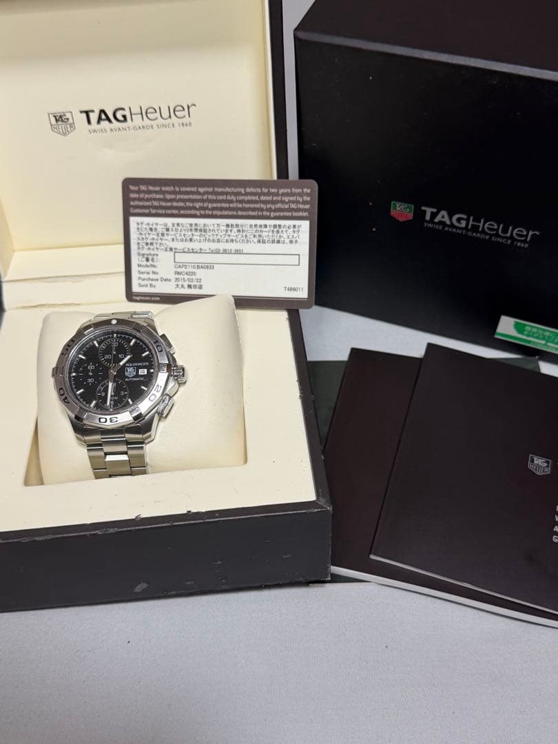 ギャランティカード付　　タグホイヤー　機械式　アクアレーサー