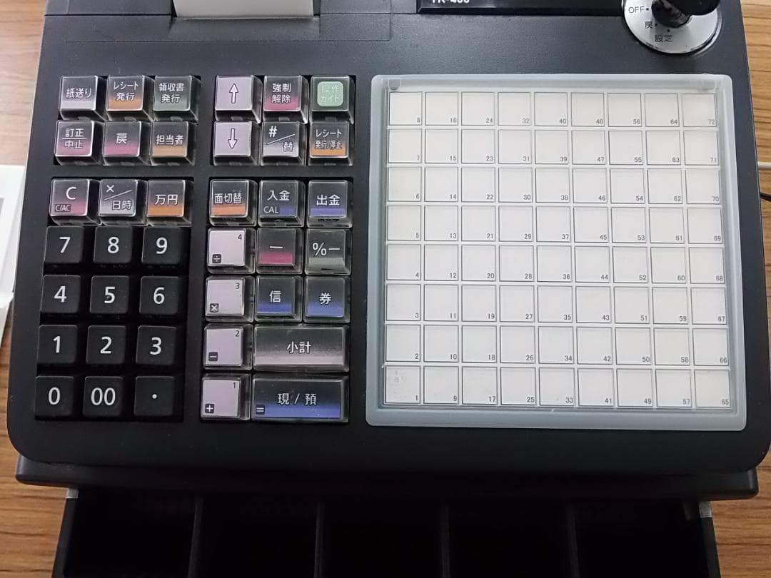 人気の黒スキャナー付1204設定無料TK-400飲食向カシオインボイスレジスター