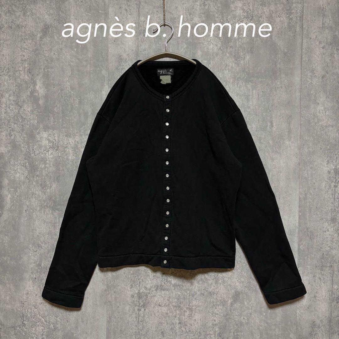 アニエスベー オム スナップカーディガン 黒 スナップボタン　ゆったり