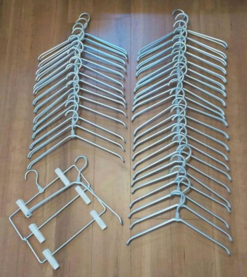 無印良品　廃盤　レア　アルミ製衣類ハンガー　38本セット