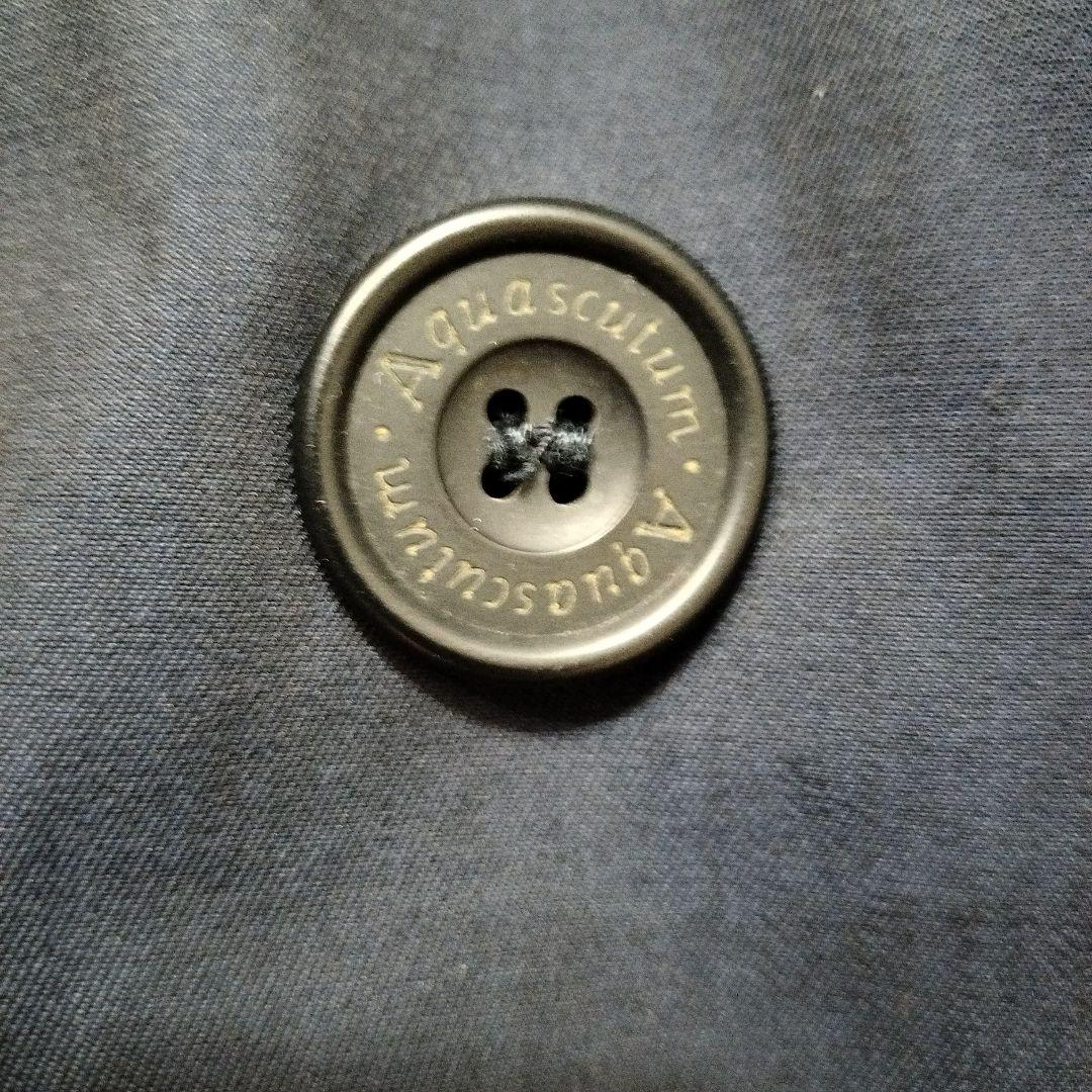 Aquascutum 大きいサイズ ダブルブレスト トレンチコート　ネイビー