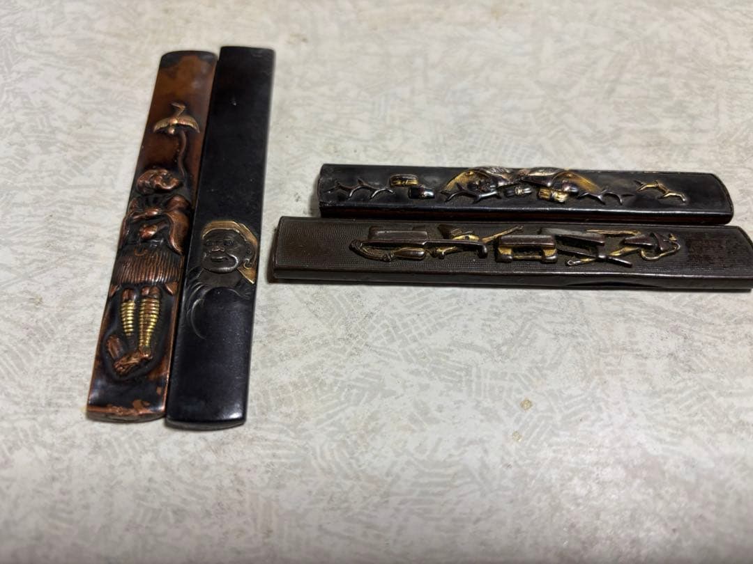 小柄　4本　セット　日本刀　武具　達磨　送料無料