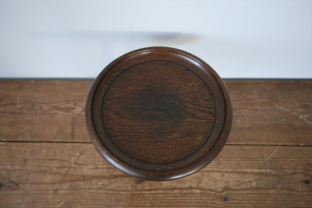 英国アンティーク木製コンポート/ケーキスタンド/コンポティエ/飾り棚(92-74