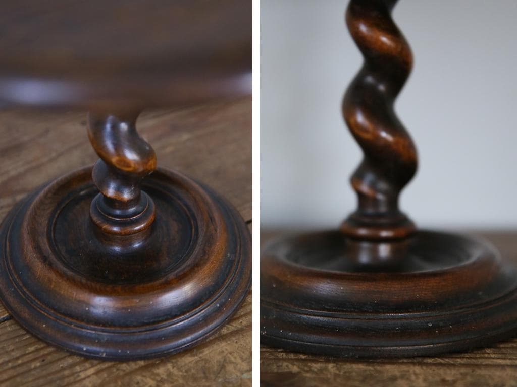 英国アンティーク木製コンポート/ケーキスタンド/コンポティエ/飾り棚(92-74