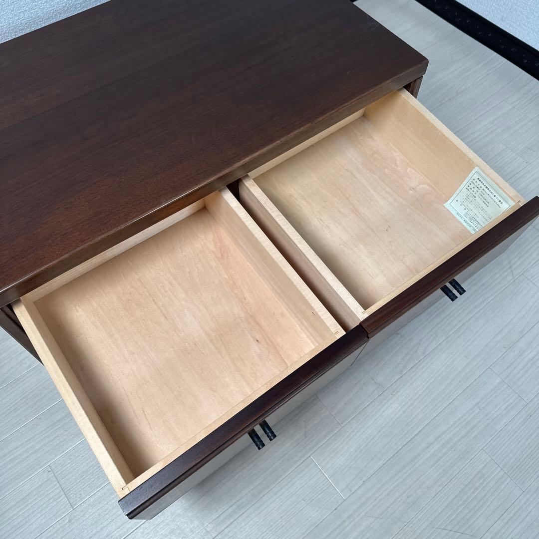 カリモク チェスト 2段4杯 ローチェスト タンス リビングボード i4-1※