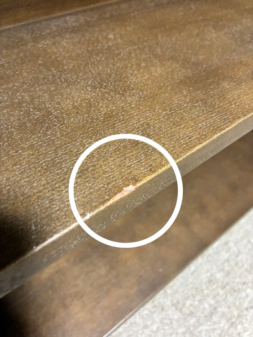 無印良品　木製薄型シェルフ　6段　タモ材　ダークブラウン